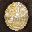 native fashion jewelry native necklace Oval MOP W/ Intricate Shell Pendant Shell Pendant