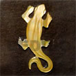 Native Lizard Carving MOP 45mm Shell Pendant Shell Pendant