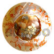 Native Round 40mm MOP W/ Hand Painted Embossed Pendant Hand Painted Embossed Pendant