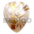 native fashion jewelry native necklace Inverted Teardrop 45mm Hammershell Hand Painted Embossed Pendant Hand Painted Embossed Pendant