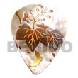 Nverted Teardrop 45mm Hammershell Hand Painted Embossed Pendant