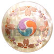 Round 40mm MOP W/ Hand Painted Embossed Pendant