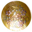 Round 40mm MOP W/ Hand Painted Embossed Pendant