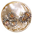 Round 40mm Hammershell W/ Hand Painted Embossed Pendant