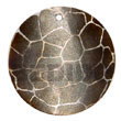 Round 40mm Hammershell W/ Hand Painted Embossed Pendant