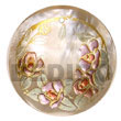 Round 40mm Hammershell W/ Hand Painted Embossed Pendant