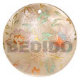 Round 40mm Hammershell W/ Hand Painted Embossed Pendant