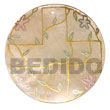 Round 40mm Hammershell W/ Hand Painted Embossed Pendant