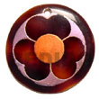 Round 40mm Black Tab Hand Painted Embossed Pendant