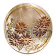 Round 40mm Hammershell W/ Hand Painted Embossed Pendant