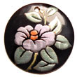 Round 40mm Black Tab Hand Painted Embossed Pendant