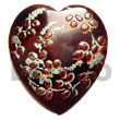 Heart 50mm Black Tab Hand Painted Embossed Pendant