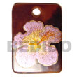Rectangular Black Tab 40mm Hand Painted Embossed Pendant