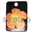 Rectangular Black Tab 40mm Hand Painted Embossed Pendant
