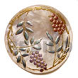 Round 40mm Hammershell W/ Hand Painted Embossed Pendant