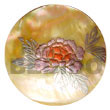 Native Round 40mm MOP W/ Hand Painted Embossed Pendant Hand Painted Embossed Pendant