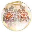 native fashion jewelry native necklace Round 40mm MOP W/ Hand Painted Embossed Pendant Hand Painted Embossed Pendant