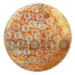 Native Round 40mm Orange Hammershell Hand Painted Embossed Pendant Hand Painted Embossed Pendant