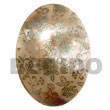 Native Oval 50mm Hammershell W/ Hand Painted Embossed Pendant Hand Painted Embossed Pendant