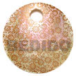 Native Round 50mm Pink Hammershell Hand Painted Embossed Pendant Hand Painted Embossed Pendant