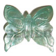 Aqua Blue Butterfly Hammershell Shell Pendant