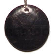 Round Black Pin Shell Cracking 40mm Pendants