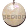 Round Green Shell Cracking W/ Resin Backing 40mm Pendants