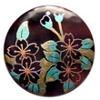 Round 40mm Blacktab W/ Hand Painted Embossed Pendant