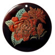 Round 40mm Blacktab W/ Hand Painted Embossed Pendant