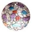 Round 40mm Hammershell W/ Handpainted Design - Stained Glass /