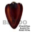 native fashion jewelry native necklace Black Pin Rose Petal Shell Pendant Shell Pendant