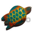 Sea Turtle Handpainted Wood Refrigerator Magnet