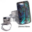 native fashion jewelry native necklace ring rectangular embossed paua Rings Rings