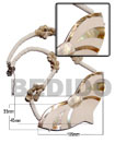 Choker / 4-5mm White Clam W/ Bonium Shell Accent And 33mmx45mmx