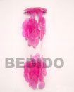 Umbrella 5" 2 Balls Pink Capiz Shells Wind Chime