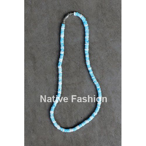 Puka Shell Necklace Sky Blue